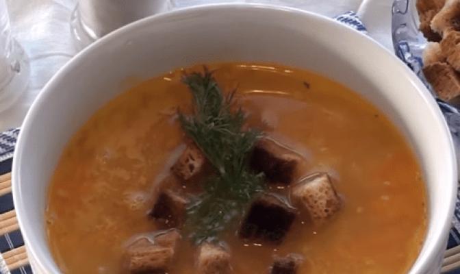 Постный гороховый суп без мяса